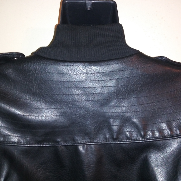 Miley Cyrus Max Azria Faux Leather Moto Jacket - Picture 6 of 8